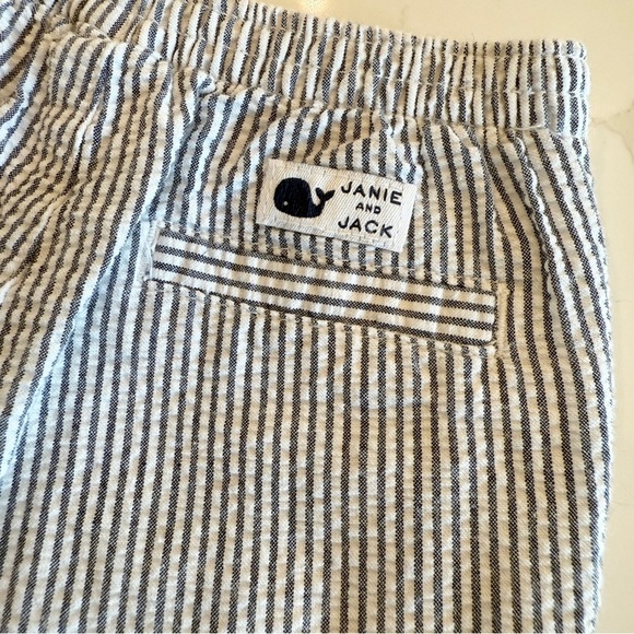 Janie and Jack Infant Striped Seersucker Pants 3-6 Months Blue 100% Cotton - Picture 6 of 7